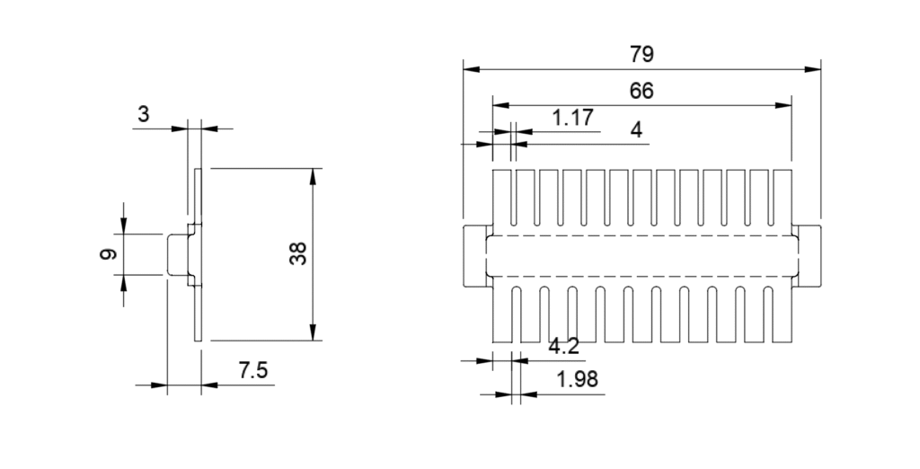 schlitten b comb dimensions